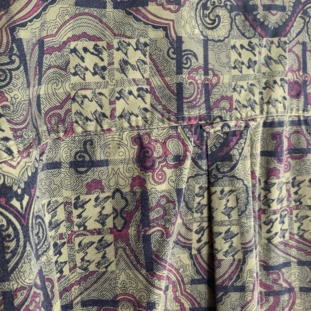 Trader Bay Button Front Mix Print Regal Long Slee… - image 8